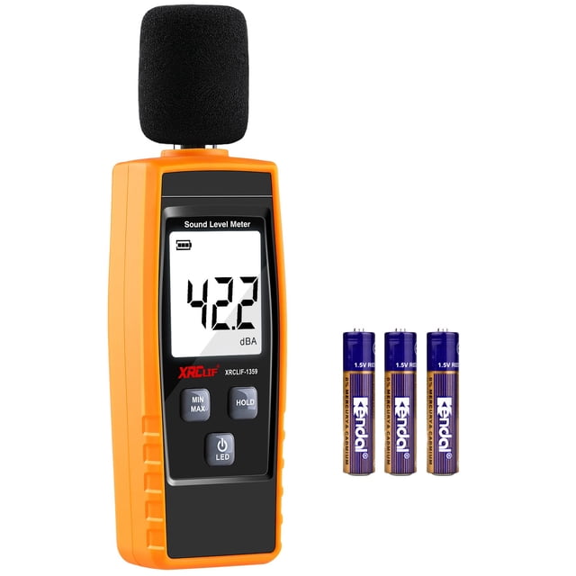 Medidor de decibelios con lector de nivel de sonido XRCLIF 30-130 dB (A) con alarma