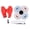 White, variant on Rupoun Music Boxing Machine Wall Mount Portable Boxing Equipment Intelligent Punching Target for Home Gym Black 11.81 inches / 30 cm