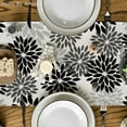 thumbnail image 3 of Black Dahlia Floral Pinnata Halloween Table Runner, Fall Autumn Kitchen Dining Table Decoration for Home Party Decor 13x36 Inch, 3 of 6
