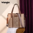 thumbnail image 2 of Wrangler Weatern Tote Bag for Women Medium Sized Aztec Handbags with Crossbody Strap, Tooled-Beige, 2 of 6