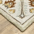 thumbnail image 4 of HomeRoots  8 x 10 ft. Ivory Beige Gold & Muted Gray Oriental Hand Tufted Handmade Stain Resistant Rectangle Area Rug, 4 of 5