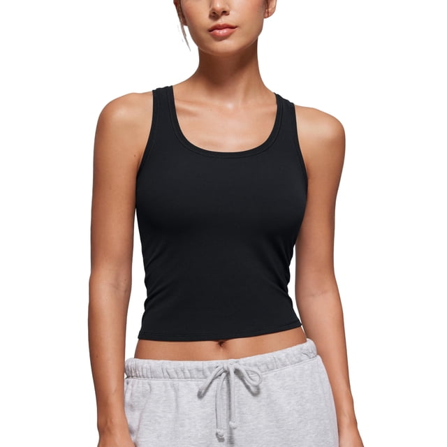 Musculosa CRZ YOGA Softembrace Cuello Redondo Negra M