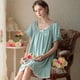 thumbnail image 3 of Camisón de manga corta de algodón suelto de talla grande falda de mujer corte de verano dulce princesa lindo pijamas ropa de casa, 3 of 6