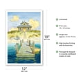 thumbnail image 2 of Welcome Home - Sitting by the Dock - Cozy Beach Cottage - From an Original Watercolor Painting by Robin Wethe Altman - Master Art Print (Unframed) 12in x 18in, 2 of 4