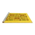 thumbnail image 2 of Ahgly Company Machine Washable Indoor Square Abstract Yellow Modern Area Rugs, 8' Square, 2 of 4