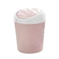 thumbnail image 1 of Desktop Trash Can Lid Garbage Bin Desktop Bedside Plastic Waste Basket For Home Living Room Office Supplies Durable pink, 1 of 9