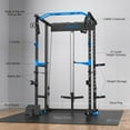 thumbnail image 2 of Power Rack Cage with Cable Crossover System, 1600 lbs Capacity Squat Rack with Pulley System, Dip Bars, Landmine & 21 Height Adjustments for Home Gym, 2 of 7