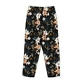 thumbnail image 5 of Xecao Lilies Flowers Women's Straight Lounge Pajama Pants: The Epitome of Relaxed Sleepwear, 5 of 9