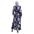 thumbnail image 5 of Grey - Navy Blue - Floral - Crew neck - Unlined - Modest Dress - Refka, 5 of 5