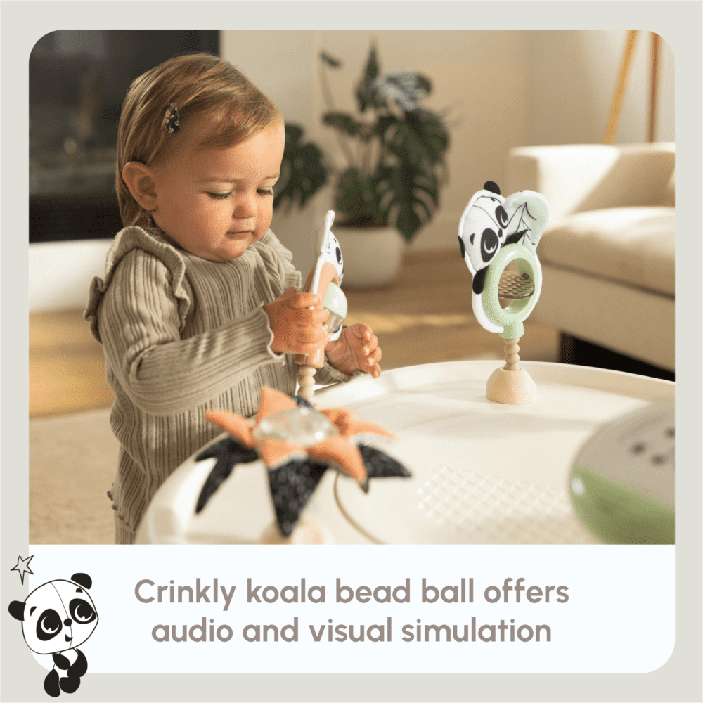 Tiny Love Black & White 4-in-1 Jump & Play Stationary Activity Center