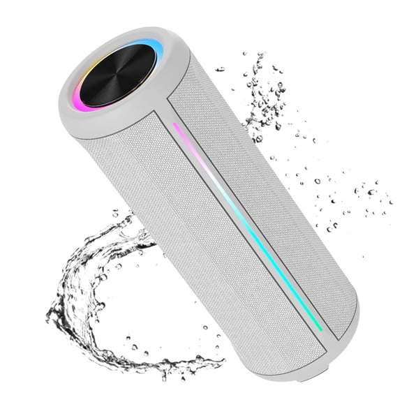 Jierben Bluetooth Speaker Wireless with Subwoofer, Bluetooth 5.4 Portable Speaker with 30W HD Loud Stereo Sound, Built-in Mic, 17H Playtime, LED Lights, IP67, TWS Pairing, for Outdoor Travel Party