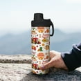 thumbnail image 7 of Yiaed Fall Farm Pumpkin Print Sports Insulated Kettle Bottle Reusable Stainless Steel Insulated Cup, Outdoor Portable Casual Stainless Steel Insulation Cup, 7 of 7