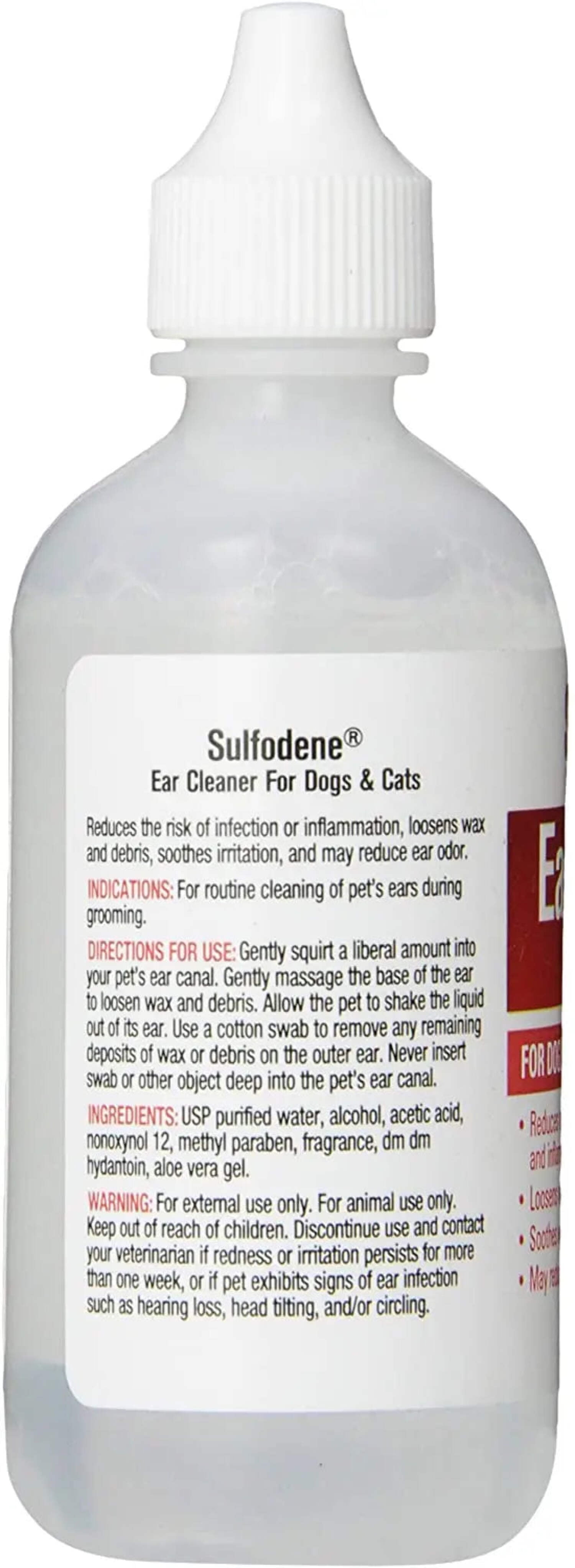 Sulfodene Brand Ear Cleaner for Dogs  Cats 4 oz. 3-Pack