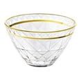 thumbnail image 2 of Majestic Gifts E65276-US Carre 5.5 in. High Quality Glass Individual Bowl With Gold Rim, 2 of 2