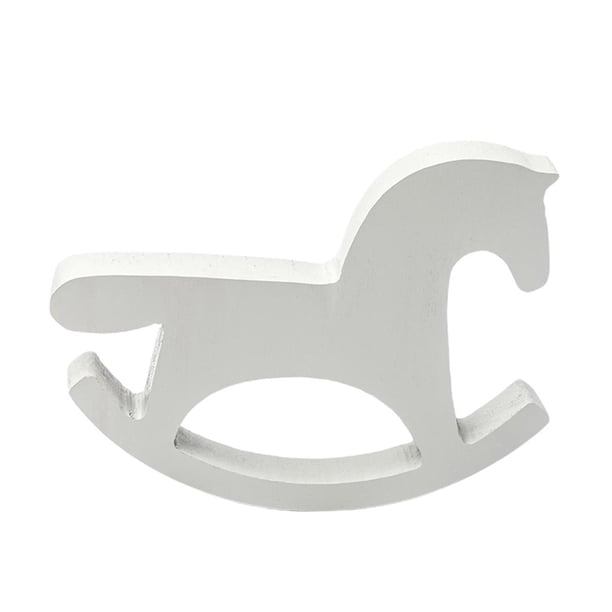 Regalos Hechos Del Bebé Del Modelo de para La Decoración de Navidad Del Escritorio Del Dormitorio para hogar gris Macarena Caballo mecedora de madera