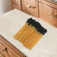 thumbnail image 5 of Unique Bargains 50 Pcs Ball-shaped Eyelash Brush for Bathroom Gold Tone Black Plastic Silicone, 5 of 5