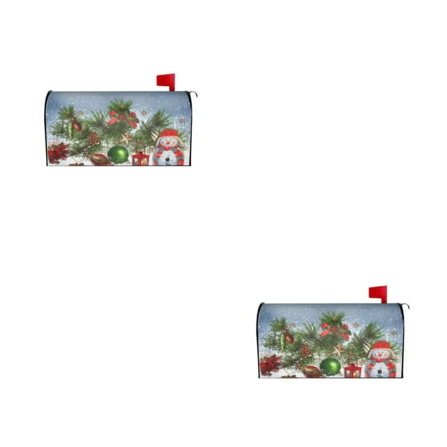 Wweixi Standard Size Double Recliner Couch Cover Easy To Vivid Print Cloth Christmas Deer Pattern Mailbox Sleeve YTYH2309062 2Set