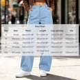 thumbnail image 3 of Lcvrioyc Wide Leg Pants for Women High Waisted Loose Pants Business Work Trousers with Pockets Fall Outfits(Blue,XX-Large), 3 of 7
