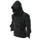 thumbnail image 2 of Retro Dark Masked Drawstring manga larga con capucha botón decorativo hombres Top Pompotops  oipoqjl16957, 2 of 6