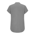 thumbnail image 4 of T Shirts for Women Summer Lightweight Short Sleeve V Neck Collared Tshirts Dressy Casual Office Work Shirt, 4 of 8