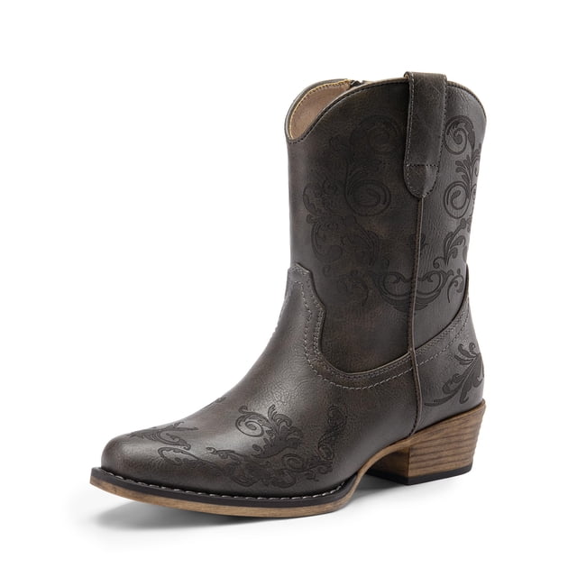 Botas de Tobillo Cowboy para Mujer DREAM PAIRS Gris Talla 9.5