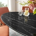 thumbnail image 7 of Modway Lippa 60" Oval Artificial Marble Dining Table in Black Black, 7 of 7