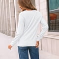 thumbnail image 7 of SUNBS Blouses for Women Long Sleeve Shirts Dressy Casual Crew Neck Fall Tops, Sizes S-2XL, 7 of 7