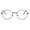 Black Brown, variant on Clear Lens Glasses Vintage Fashion Round Oval Metal Frame UV400 Gold Black