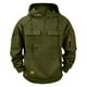 thumbnail image 1 of Dolkfu Sudadera con capucha de color sólido para hombre, sudadera de fitness con cuarto de cremallera y múltiples bolsillos, ropa deportiva para hombre XXL, 1 of 2