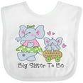 thumbnail image 3 of Inktastic Elephant Future Big Sister Girls Baby Bib, 3 of 4