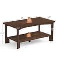 thumbnail image 2 of Dycanpo 39''L Rectangle Wood Coffee Table with Storage for Living Room,Dark Walnut, 2 of 6