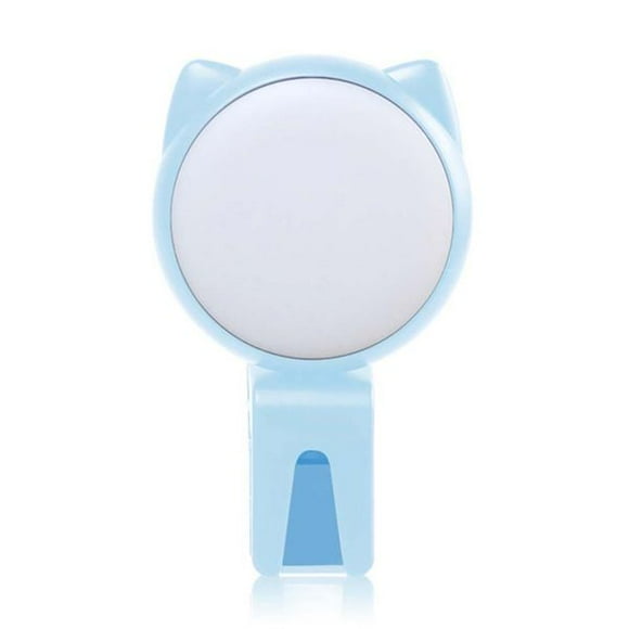 Aro De Luz Led Portátil Cat Recargable Clip Para Celular Color MobileCIty Azul