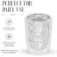 thumbnail image 3 of Elle Decor Insulated Tumbler, Set of 2, Double Wall Crushed Design, 8.5  oz Hiball Glasses, 3 of 7