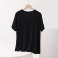 thumbnail image 2 of Jalioing Women's Summer Pajama Shirt Plus Size Comfy Basic Short Sleeve Crew Neck T Shirt Loose Plain Sleep Tee, 2 of 6