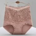 thumbnail image 2 of BYHONG High Waist Cotton Panties for Women Lace Sexy Plus Size Lift Seamless Briefs Underwear for Women Pink XL, 2 of 3
