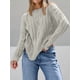 thumbnail image 4 of Suéteres de Cuello Redondo de Punto Extragrandes para Mujer Gris XXL, 4 of 8