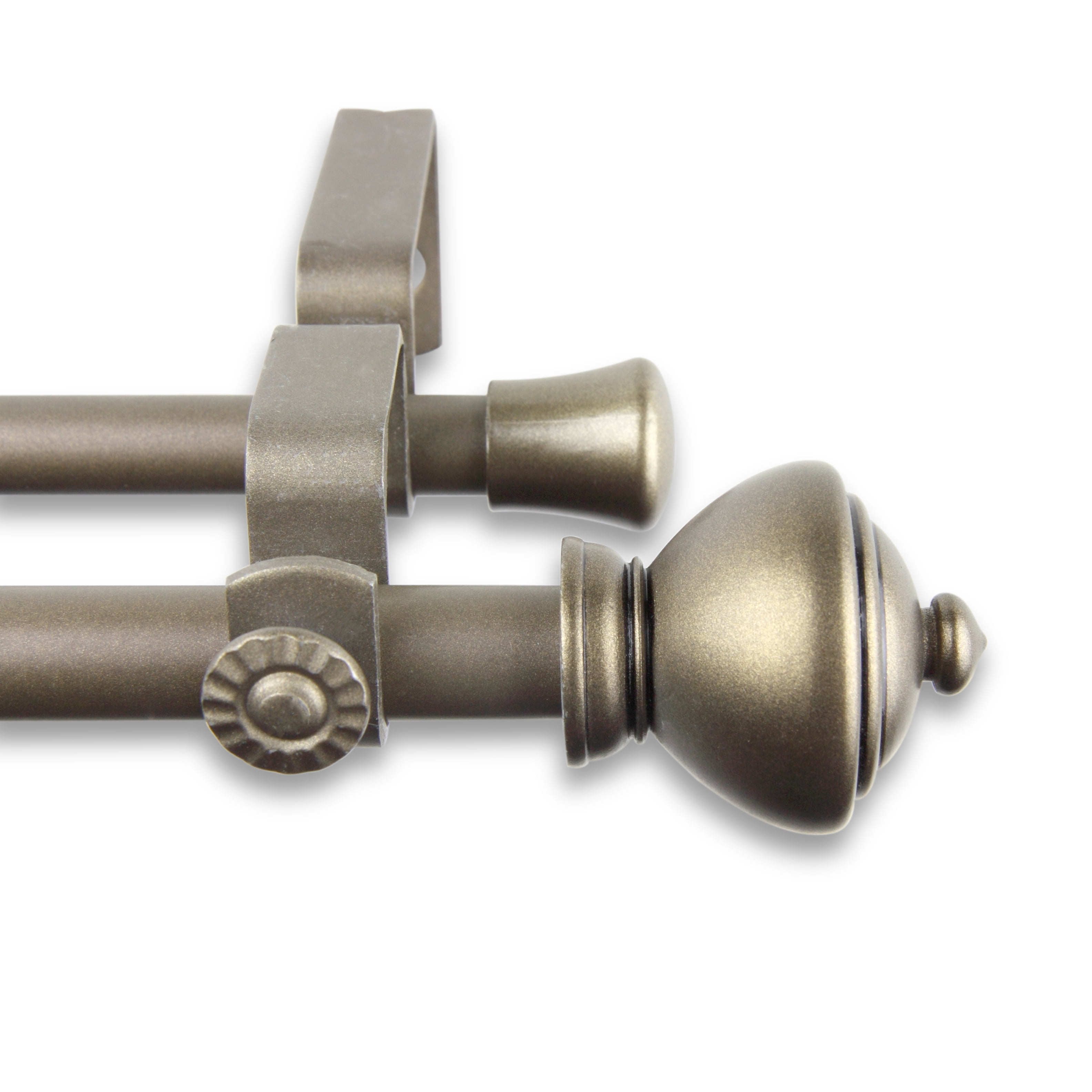 5/8" Adjustable 28 - 48" Logan Curtain Rod - Antique Gold
