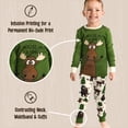 thumbnail image 5 of LazyOne Warm Long-Sleeve PJ Sets for Girls and Boys, Moose Hug Green, Funny Animal Kids' Pajama Sets, 5 of 7