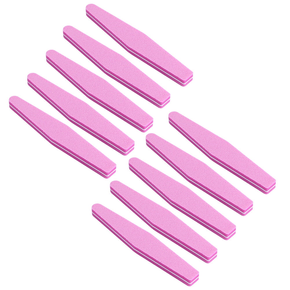 10pcs Nail Files Sponge Double Sided Polishing Board Diamond Waterproof