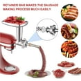 thumbnail image 3 of GVODE Metal Meat Grinder Attachment for KitchenAid Stand Mixers, Food Grinder Part with 3 Sausage Stuffer Tubes, 4 Grinding Plates & 2 Blades, Silver, 3 of 9