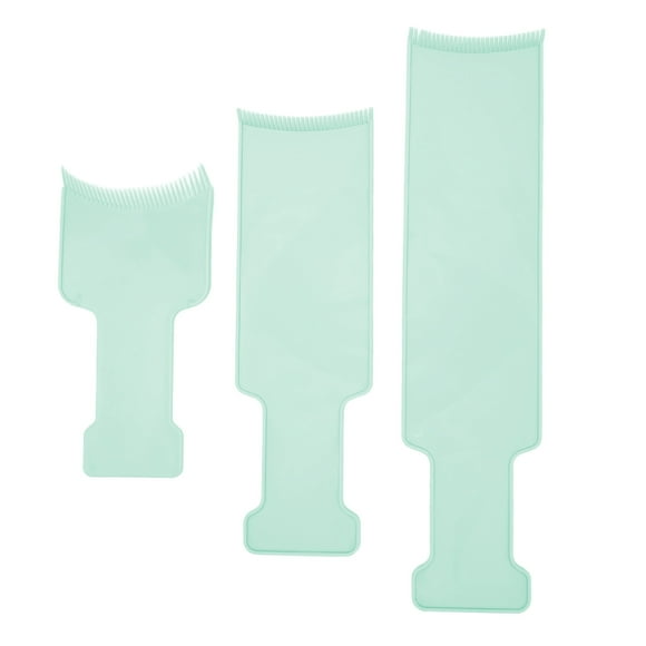 Board and Brush Set, 3pcs Highlighting Board Barber Hair Salon Hair Dye Sectioning Paddle Set, Hair Coloring Dyeing Hairdressing Tint Tool for Coloring (Green)