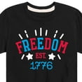thumbnail image 3 of Instant Message - 4th of July - Freedom Est 1776 - Toddler & Youth Short Sleeve Graphic T-Shirt, 3 of 6