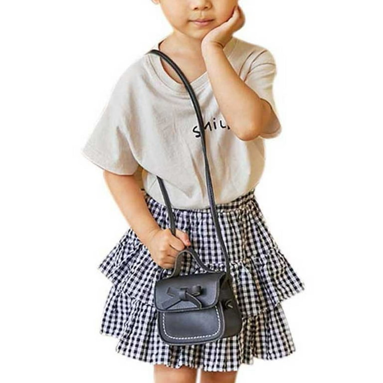 Cute Mini Messenger Bag for Kids, Small Crossbody Purse with Bow