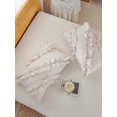 thumbnail image 4 of Move Over Beige Grey Ruffled Pillowcases Queen, Boho Chic Pillow Cover Set of 2, Washed Microfiber Ruffles Pillow Case, 4 of 4
