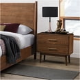 thumbnail image 4 of JERFIT Mid-Century Modern King Bedroom Set with Upholstered Winged Headboard & Nightstands in Walnut, 4 of 10