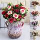 thumbnail image 3 of Gwong Decoración hogareña 1 unid romántico rosas falsas 6 cabezas flor artificial boda casa jardín decoración Gwong 98008, 3 of 6