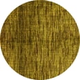 thumbnail image 1 of Ahgly Company Machine Washable Indoor Round Abstract Yellow Modern Area Rugs, 5' Round, 1 of 4