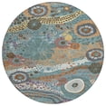 thumbnail image 2 of Addison Rugs Chantille Indoor/Outdoor Transitional Kids Teal Machine Washable Round Rug, 8' x 8', 2 of 8
