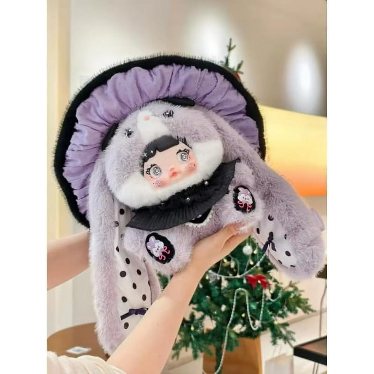 Nommi Mushroom Hat Series Plush Blind Box, 400% Big Nommi Bunny