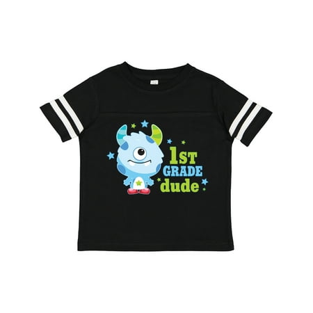 

Inktastic 1st Grade Dude with Cute Blue Monster Gift Toddler Boy Girl T-Shirt